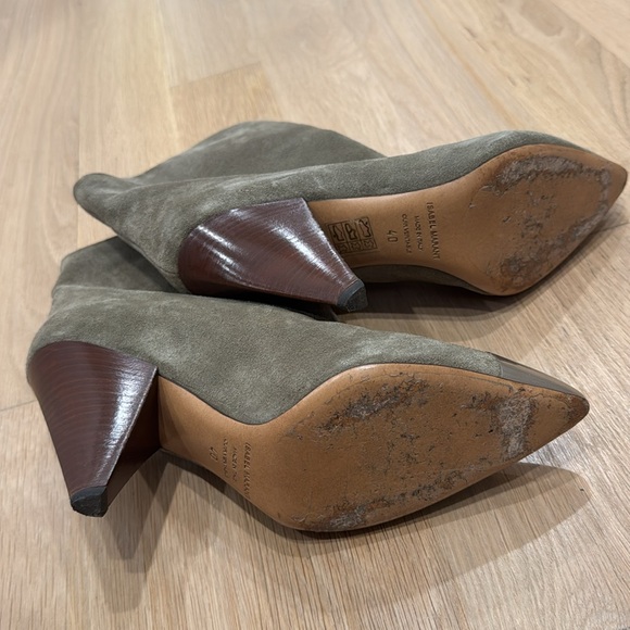 Olive color boots suede some wear and tears but super cute!! - Picture 3 of 3